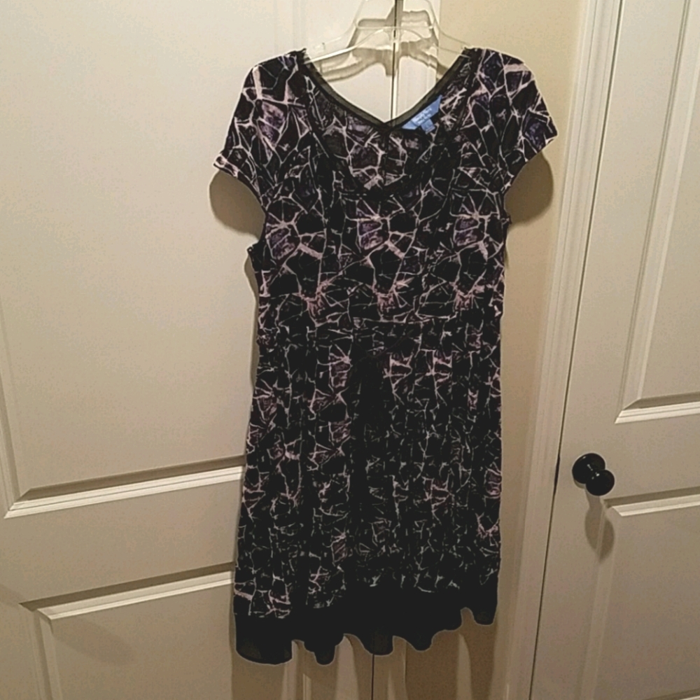 Vera Wang purple and black dress